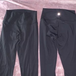 TWO PAIRS lululemon wunder under size 6 28”